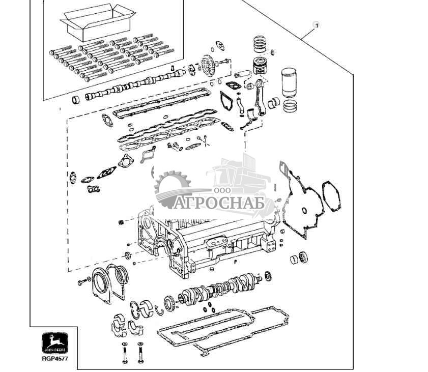 4601, 4613 Engine Short Block 
